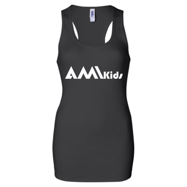 AMIKids - Ladies' 2×1 Rib Racerback Longer Length Tank Thumbnail