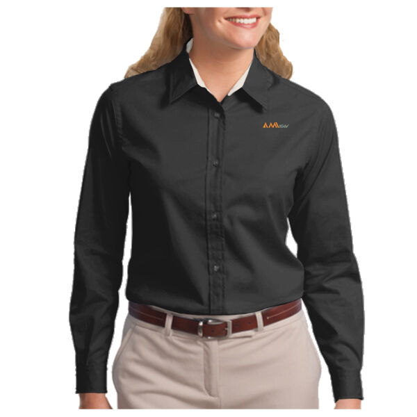 AMIKids - Ladies Long Sleeve Easy Care Shirt Thumbnail