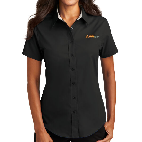 AMIKids - Ladies Short Sleeve Easy Care Shirt Thumbnail
